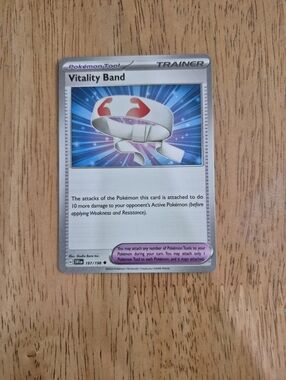 QTY 2 Pokémon Trainer Card Tool Vitality Band